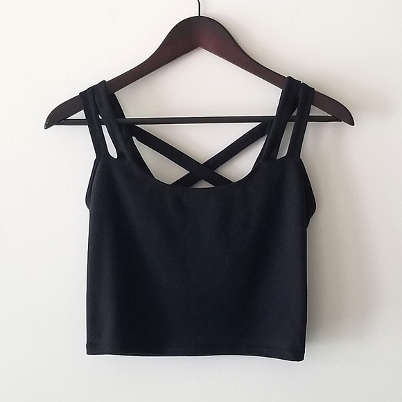 Wolven Other - Wolven Black Strappy Bra Top, Size M